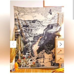 Urban Outfitters Embroidered Landscape Tapestry